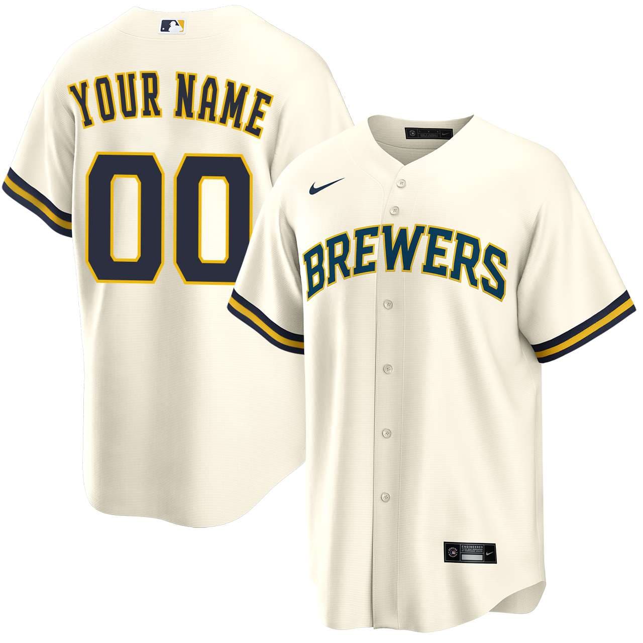 Men's Milwaukee Brewers NIKE® Personalized Home Jersey