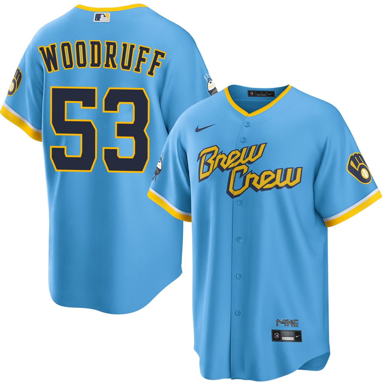 Men's Milwaukee Brewers NIKE® Brandon Woodruff City Connect Jersey
