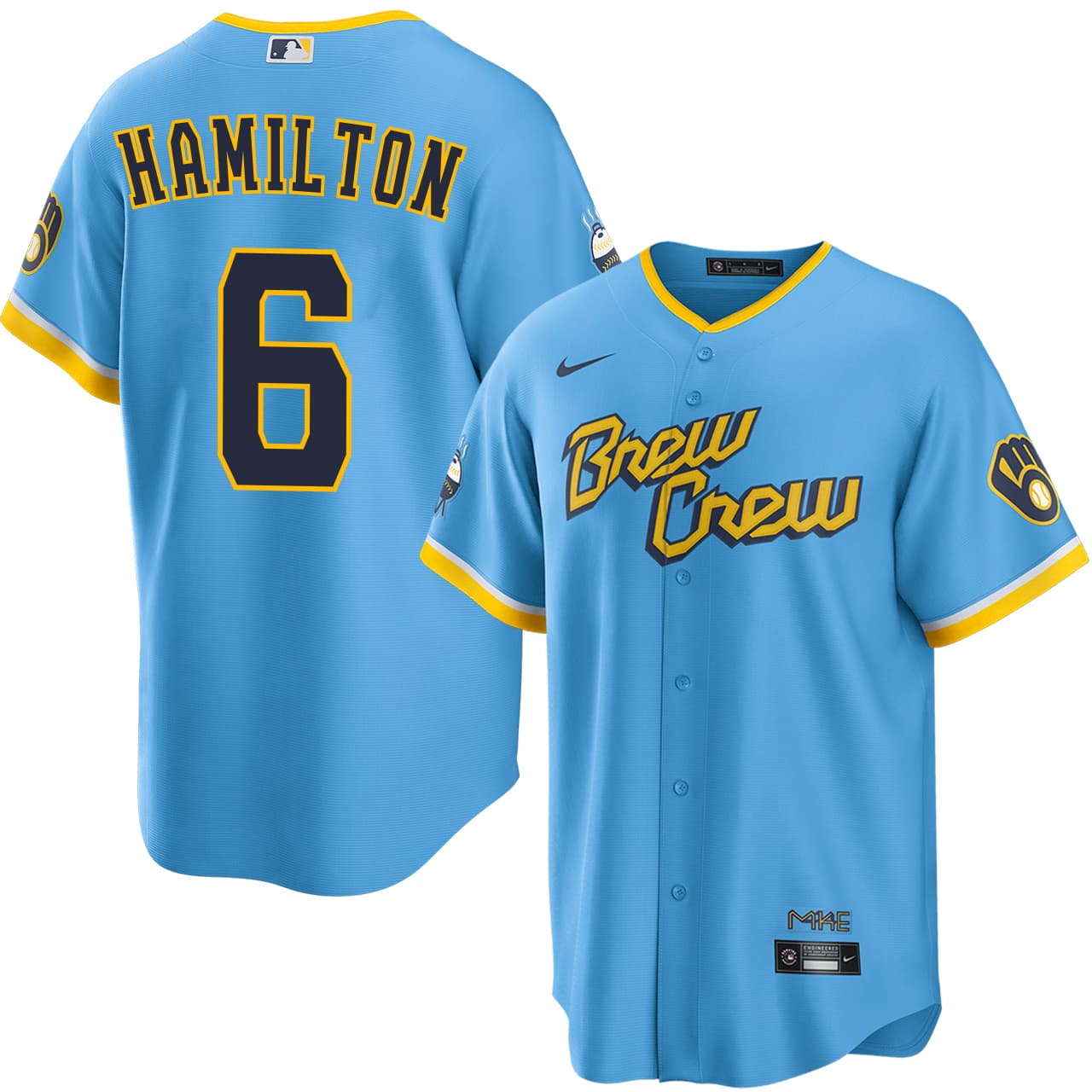 Men's Milwaukee Brewers NIKE® David Hamilton City Connect Jersey