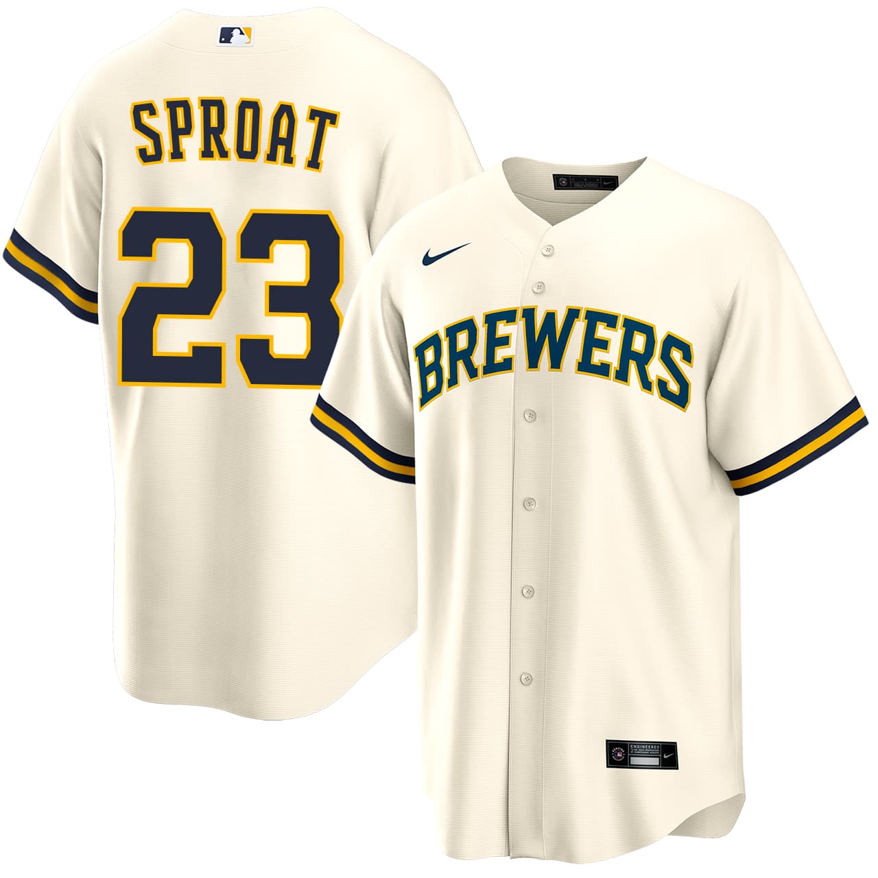 Men's Milwaukee Brewers NIKE® Brandon Sproat Home Jersey