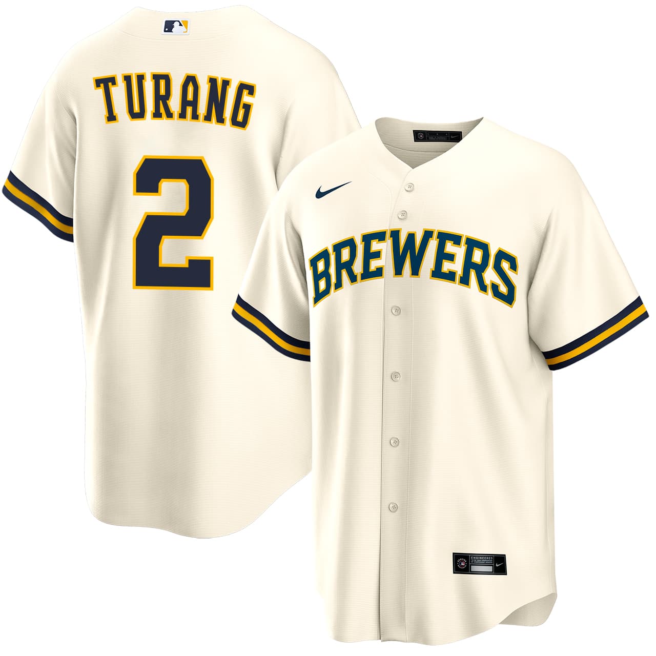Men's Milwaukee Brewers NIKE® Brice Turang Home Jersey