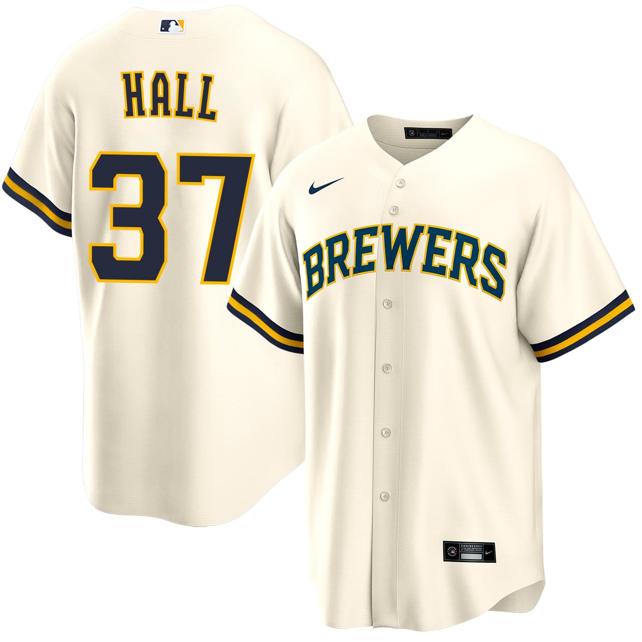 Men's Milwaukee Brewers NIKE® DL Hall Home Jersey