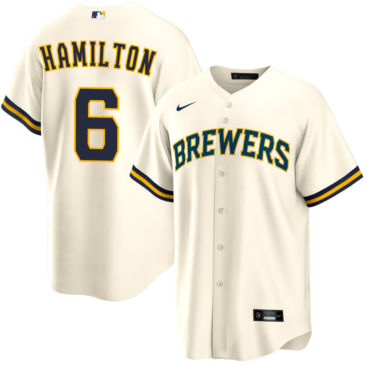 Men's Milwaukee Brewers NIKE® David Hamilton Home Jersey