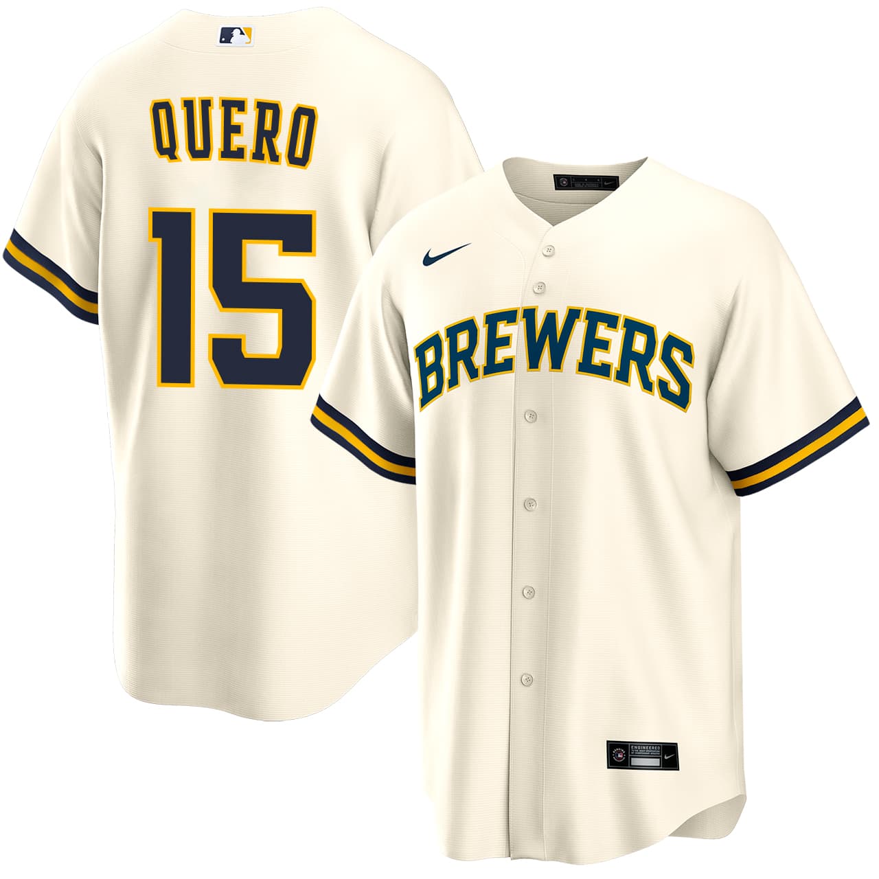 Men's Milwaukee Brewers NIKE® Jeferson Quero Home Jersey