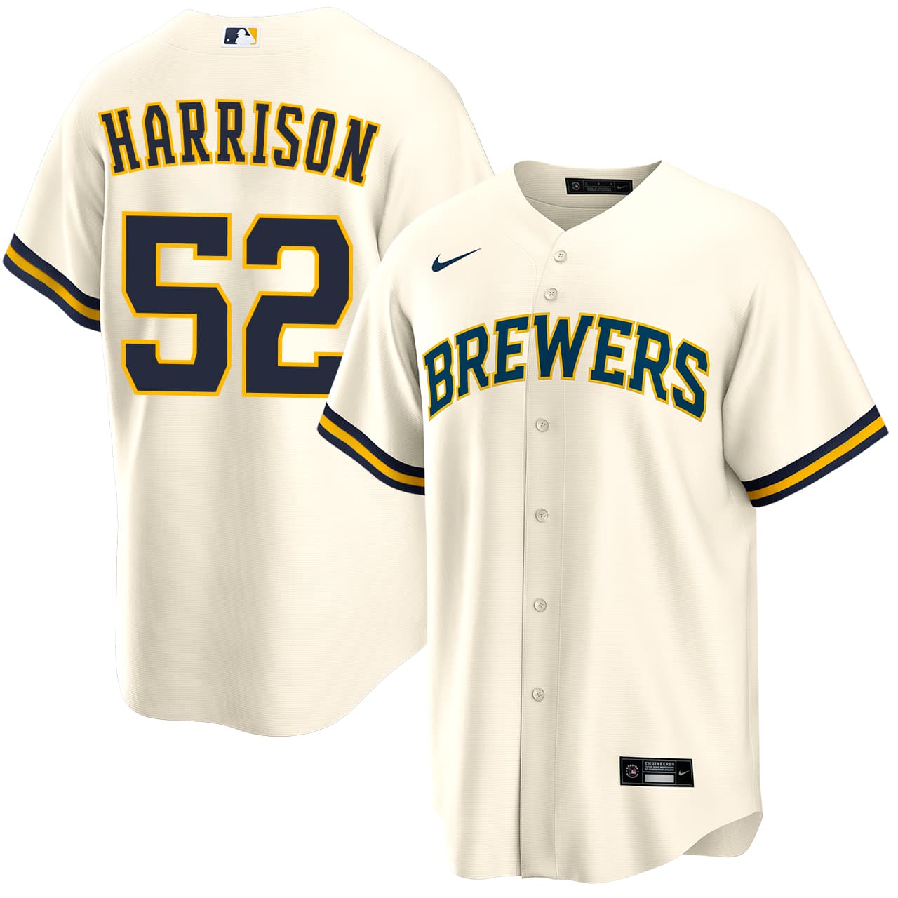 Men's Milwaukee Brewers NIKE® Kyle Harrison Home Jersey