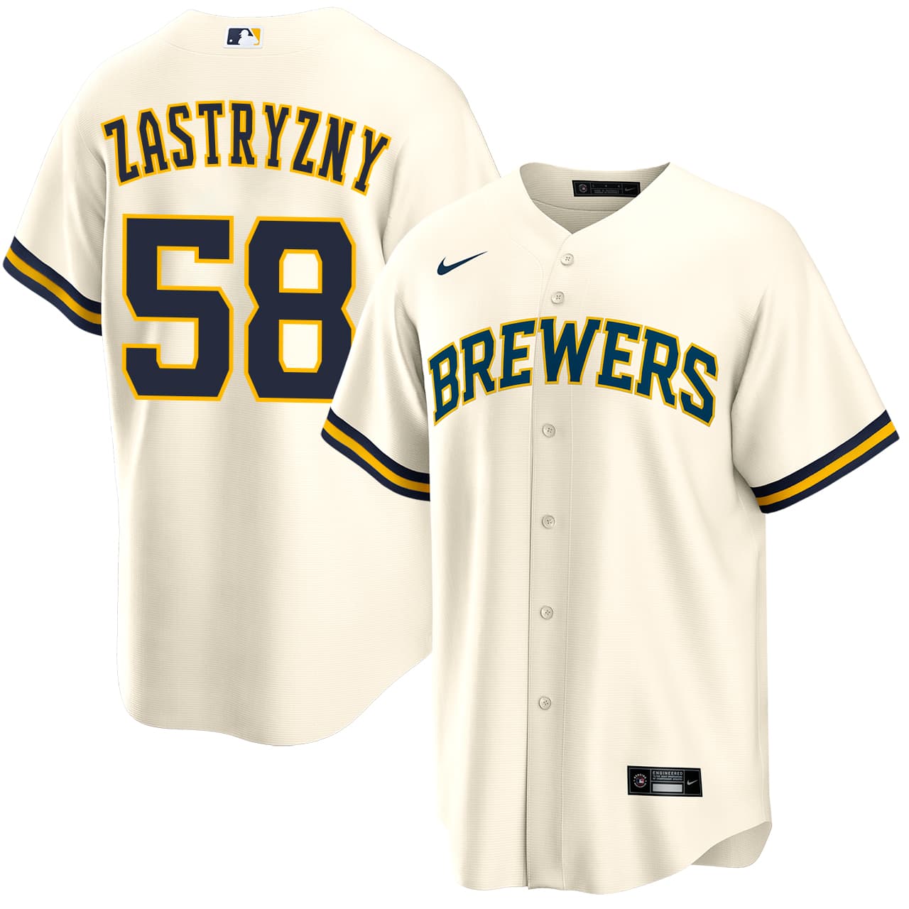 Men's Milwaukee Brewers NIKE® Rob Zastryzny Home Jersey