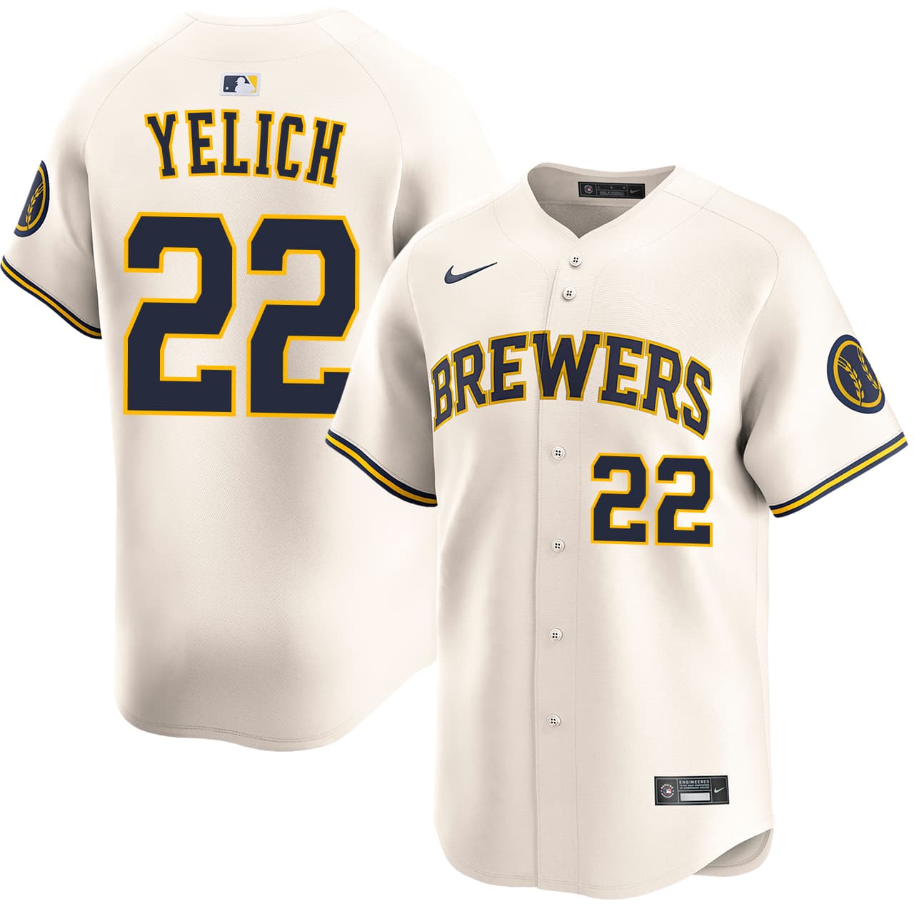 Men's Milwaukee Brewers NIKE® Christian Yelich Home Limited Jersey