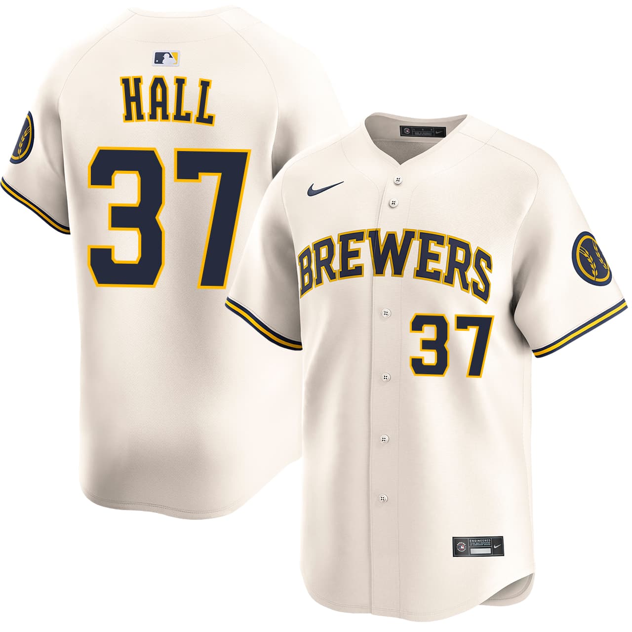 Men's Milwaukee Brewers NIKE® DL Hall Home Limited Jersey