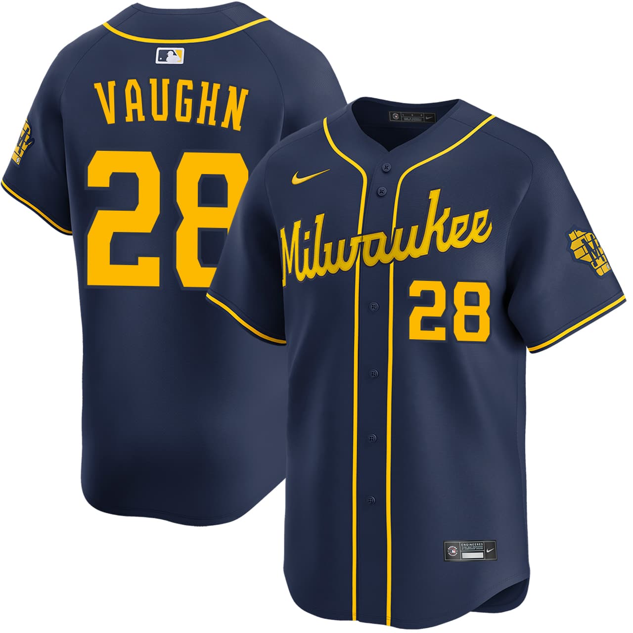 Men's Milwaukee Brewers NIKE® Andrew Vaughn Alternate Navy Limited Jersey