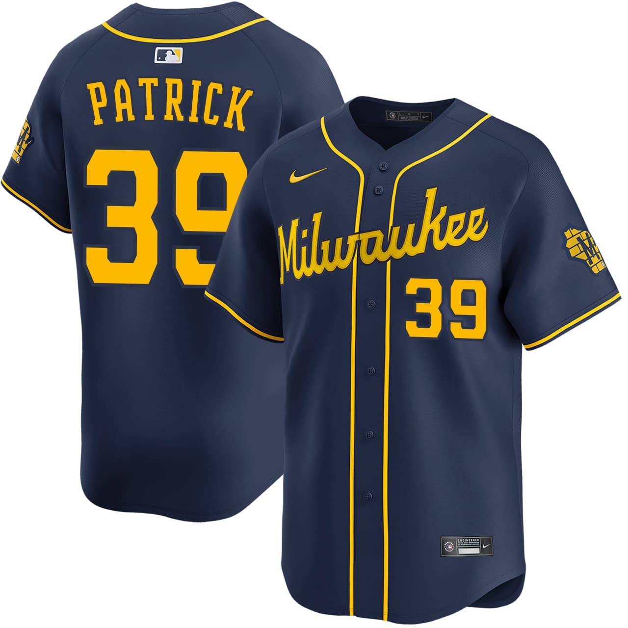 Men's Milwaukee Brewers NIKE® Chad Patrick Alternate Navy Limited Jersey
