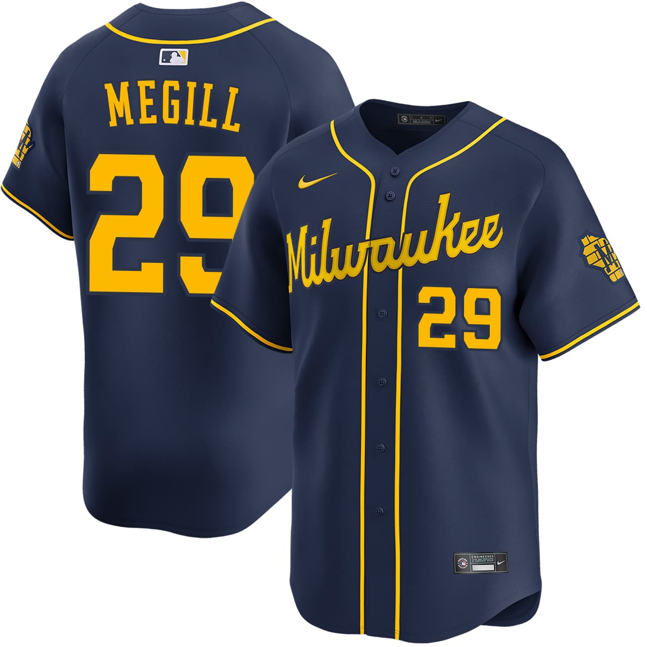Men's Milwaukee Brewers NIKE® Trevor Megill Alternate Navy Limited Jersey