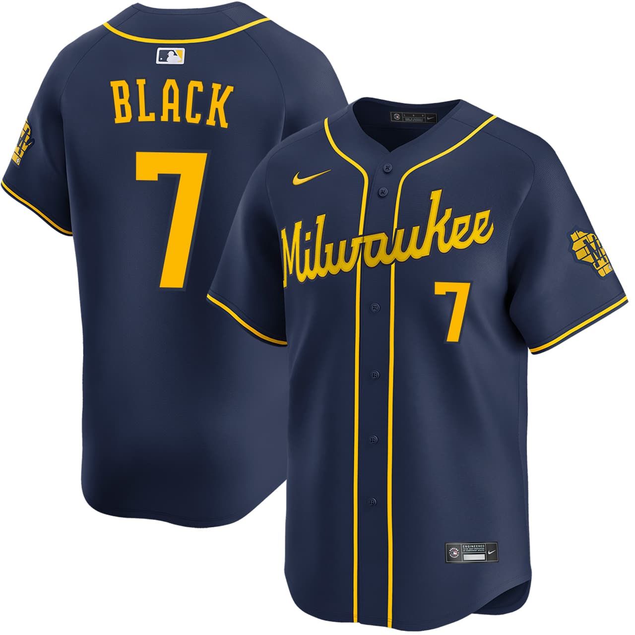 Men's Milwaukee Brewers NIKE® Tyler Black Alternate Navy Limited Jersey