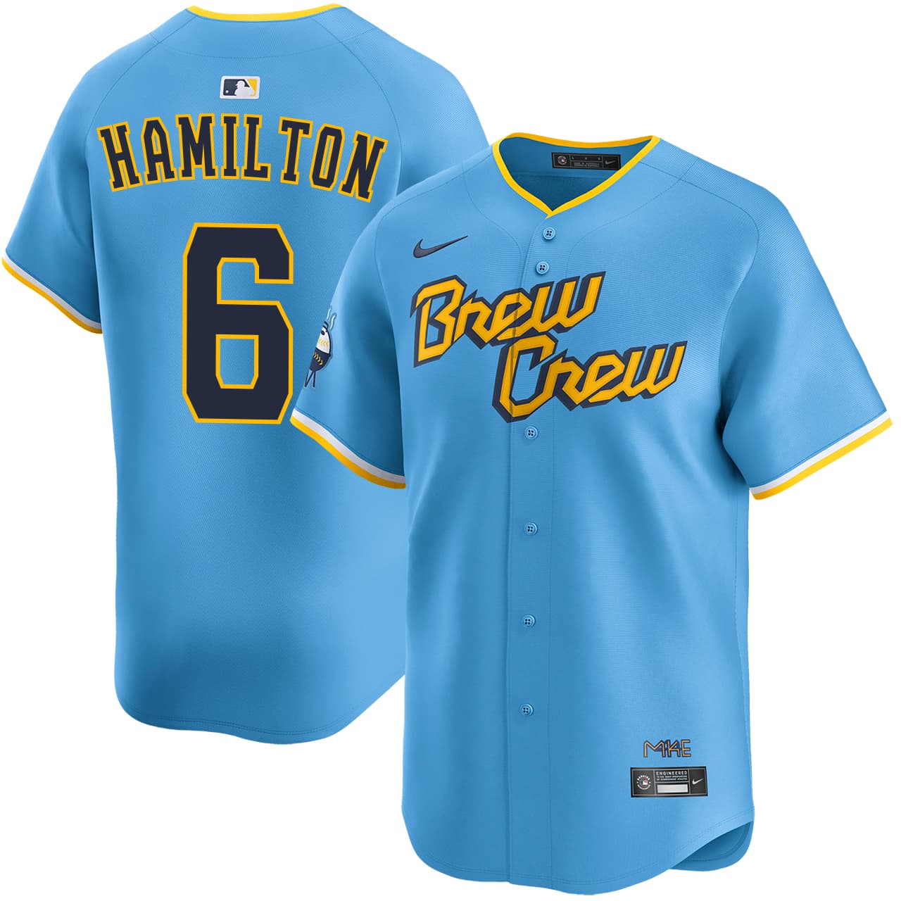 Men's Milwaukee Brewers NIKE® David Hamilton City Connect Limited Jersey