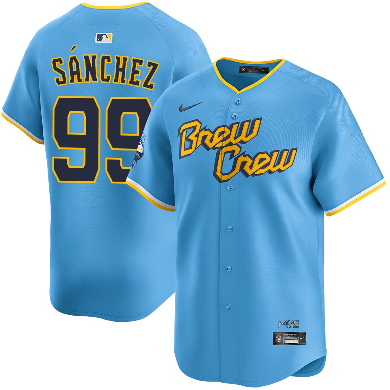 Men's Milwaukee Brewers NIKE® Gary Sánchez City Connect Limited Jersey