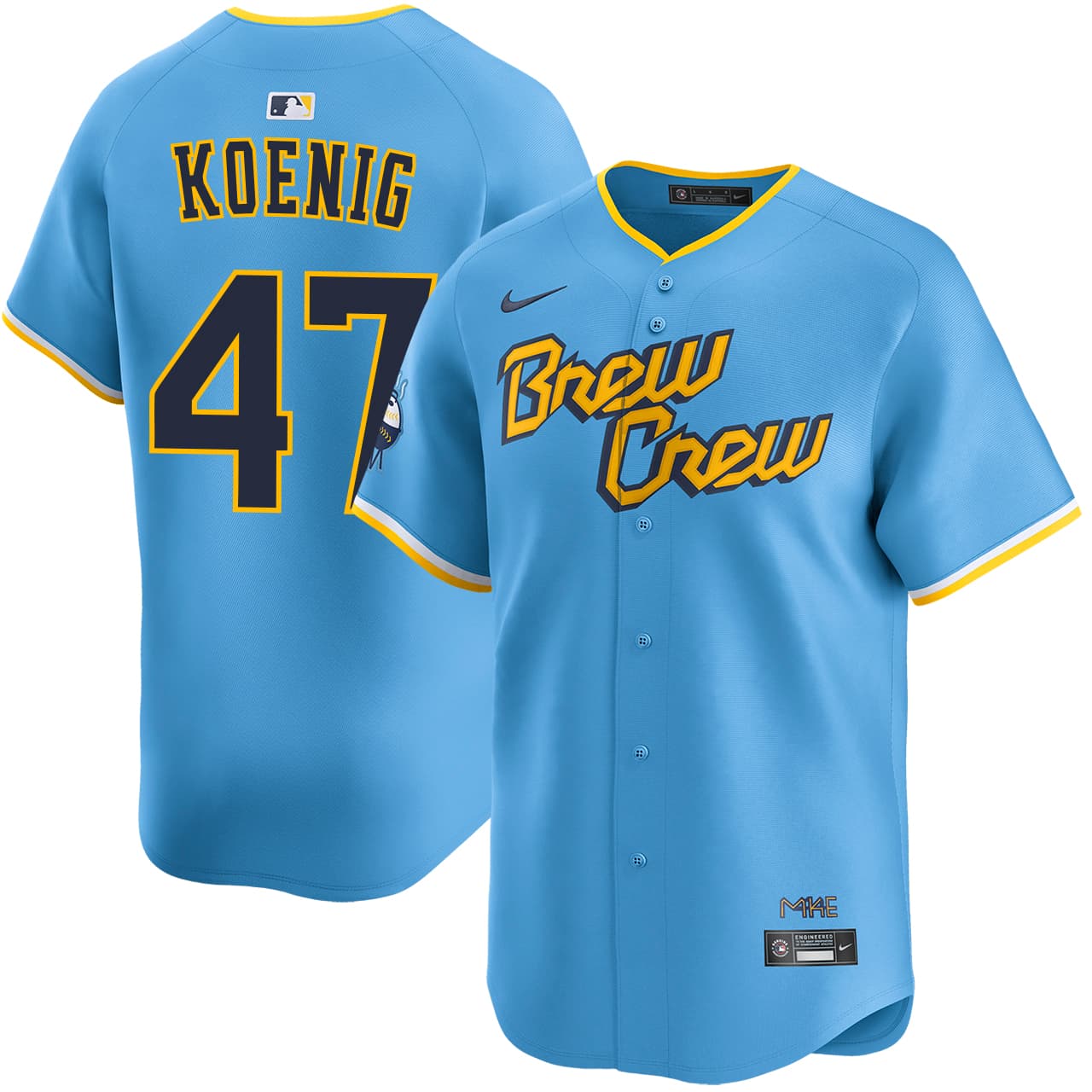 Men's Milwaukee Brewers NIKE® Jared Koenig City Connect Limited Jersey