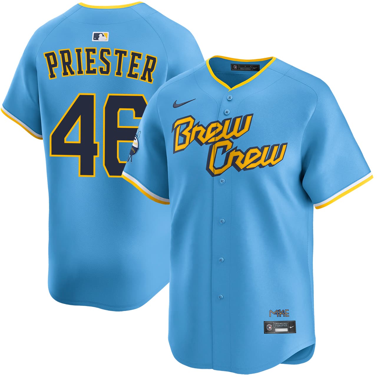 Men's Milwaukee Brewers NIKE® Quinn Priester City Connect Limited Jersey