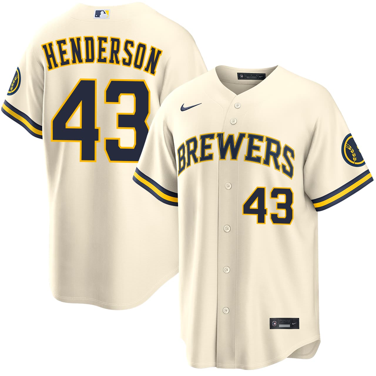 Men's Milwaukee Brewers NIKE® Logan Henderson Home Stadium Jersey