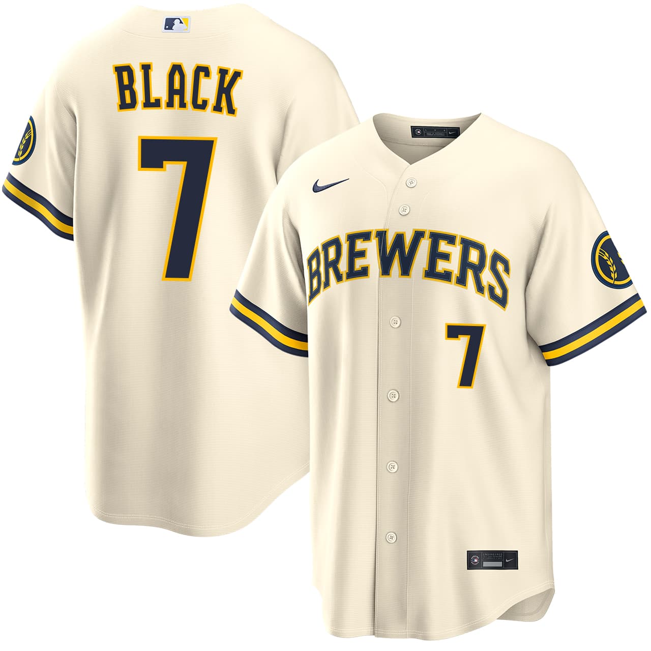 Men's Milwaukee Brewers NIKE® Tyler Black Home Stadium Jersey