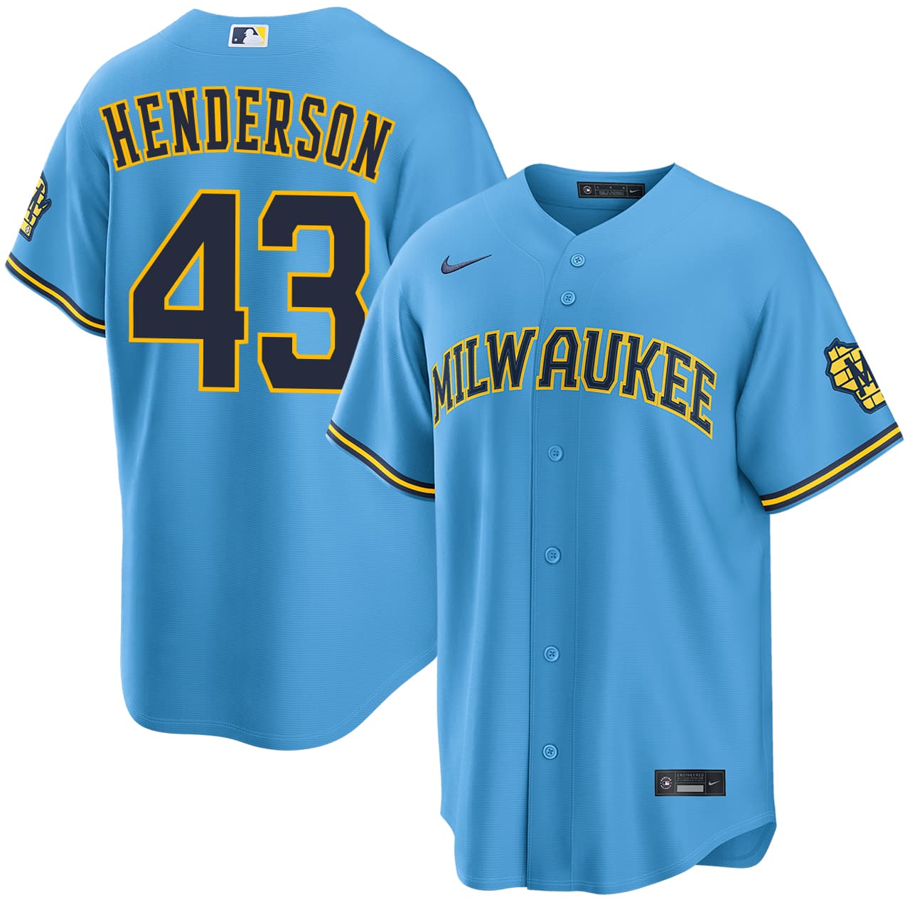 Men's Milwaukee Brewers NIKE® Logan Henderson Road Stadium Jersey