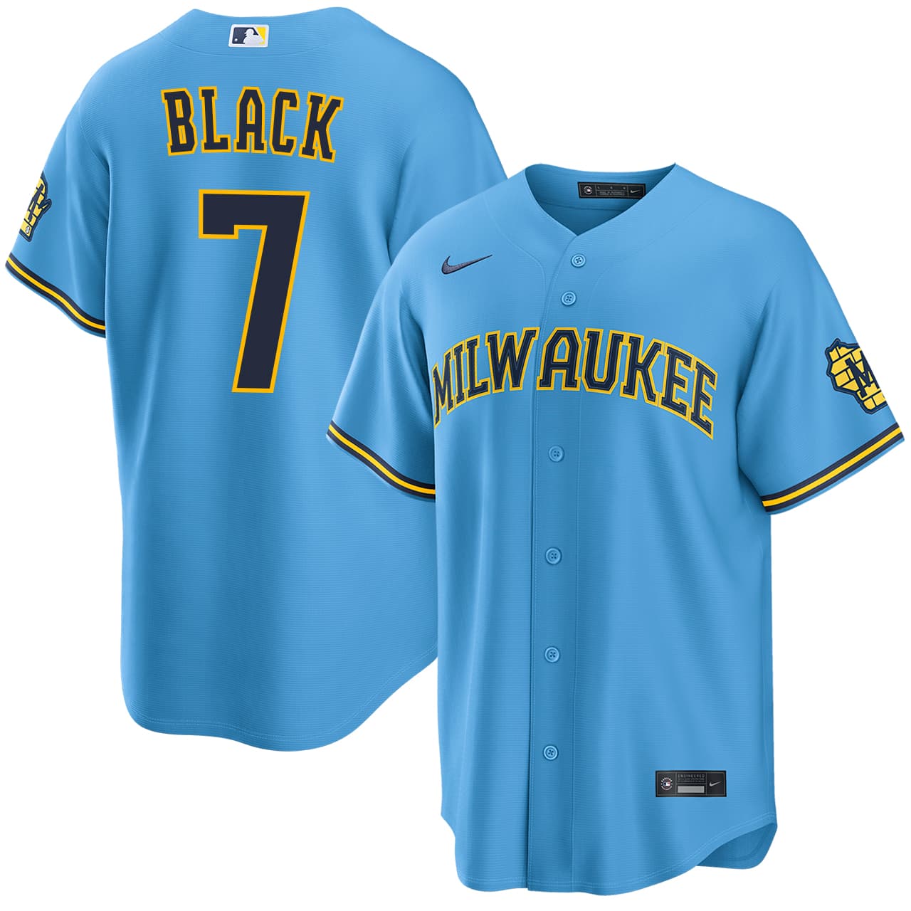 Men's Milwaukee Brewers NIKE® Tyler Black Road Stadium Jersey