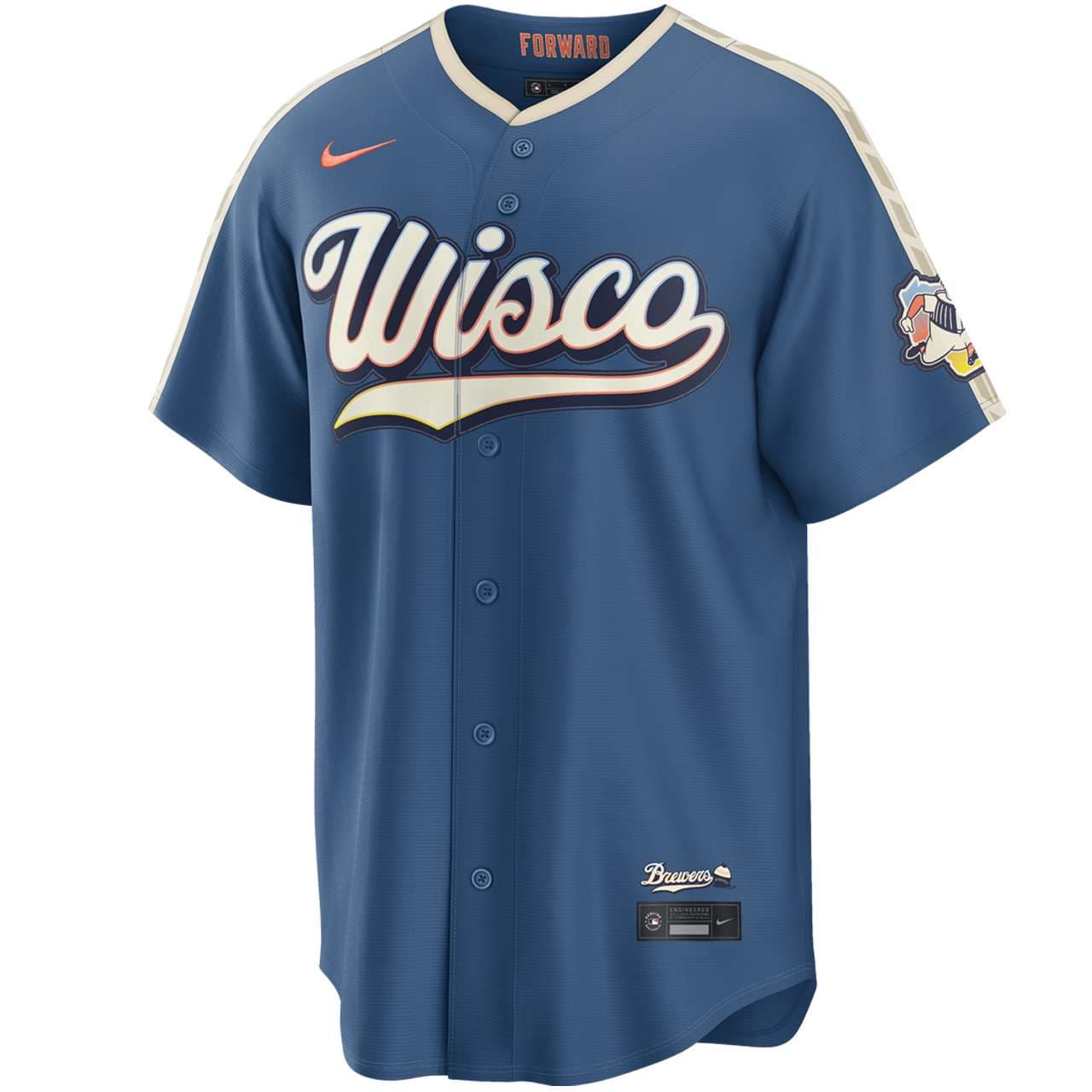 Men's Milwaukee Brewers NIKE® Mineral Blue 2026 City Connect Stadium Jersey