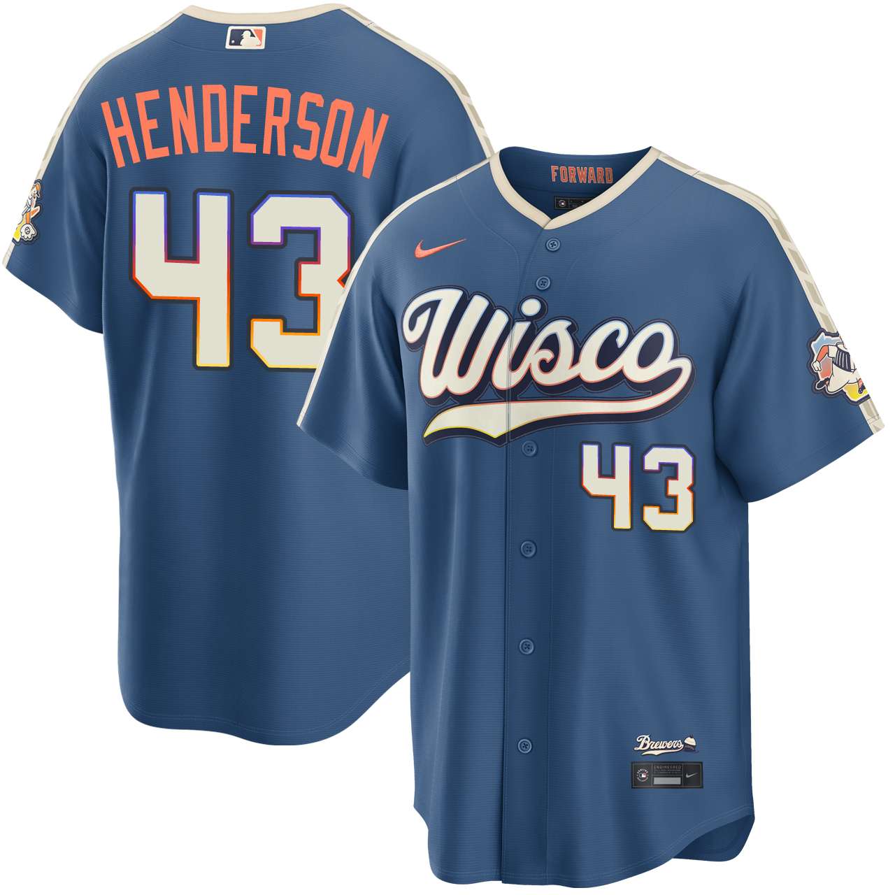 Men's Milwaukee Brewers NIKE® Logan Henderson Mineral Blue 2026 City Connect Stadium Jersey