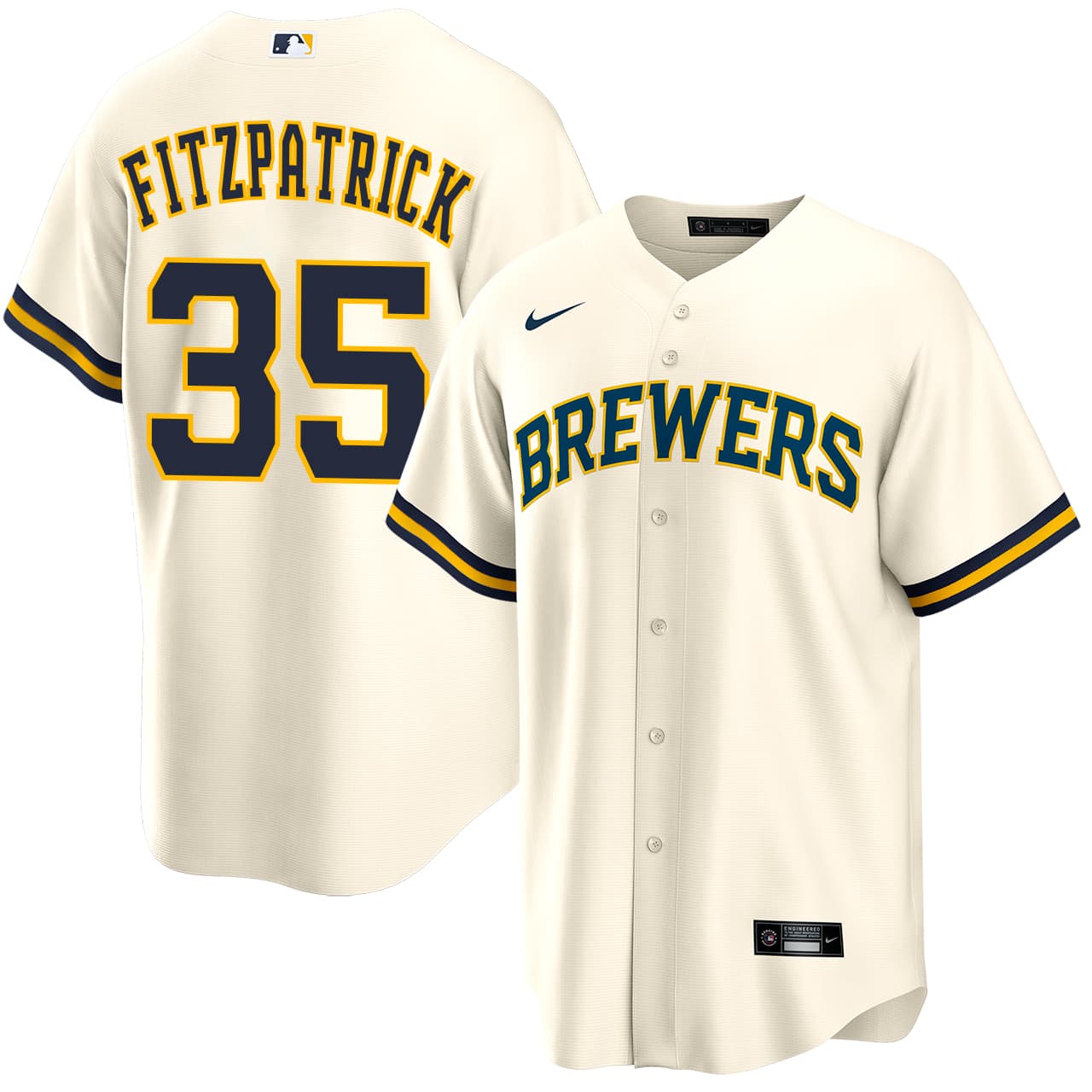 Men's Milwaukee Brewers NIKE® Brian Fitzpatrick Home Jersey