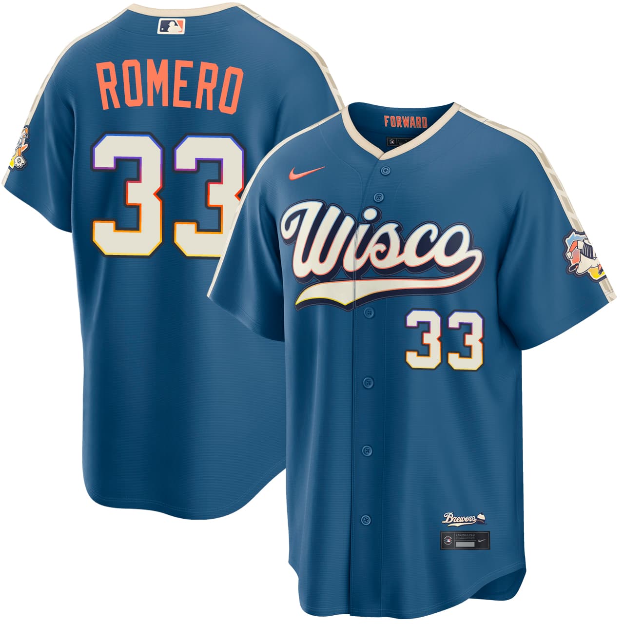Men's Milwaukee Brewers NIKE® JoJo Romero Mineral Blue 2026 City Connect Stadium Jersey