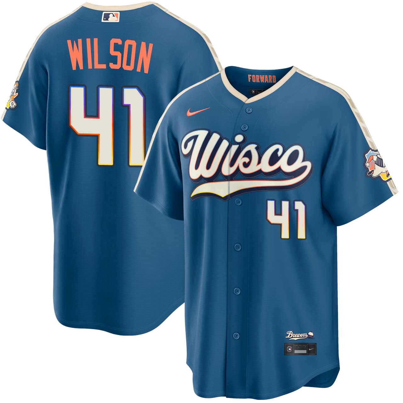 Men's Milwaukee Brewers NIKE® Bryse Wilson Mineral Blue 2026 City Connect Stadium Jersey