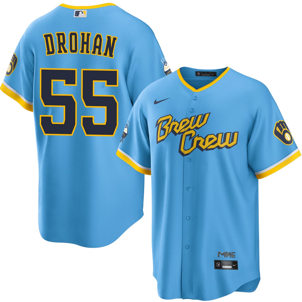Men's Milwaukee Brewers NIKE® Shane Drohan City Connect Jersey