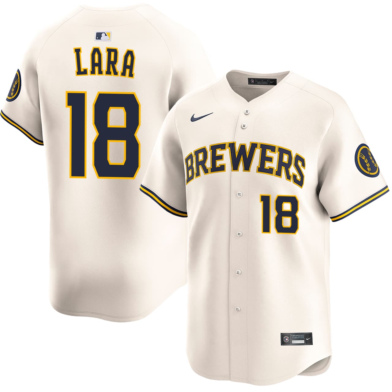 Men's Milwaukee Brewers NIKE® Luis Lara Home Limited Jersey