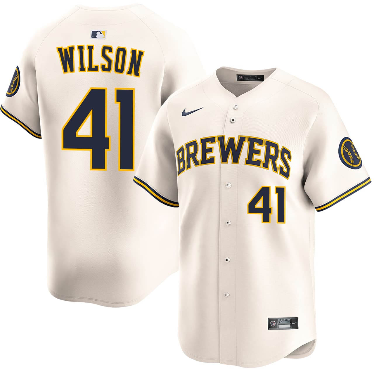 Men's Milwaukee Brewers NIKE® Bryse Wilson Home Limited Jersey