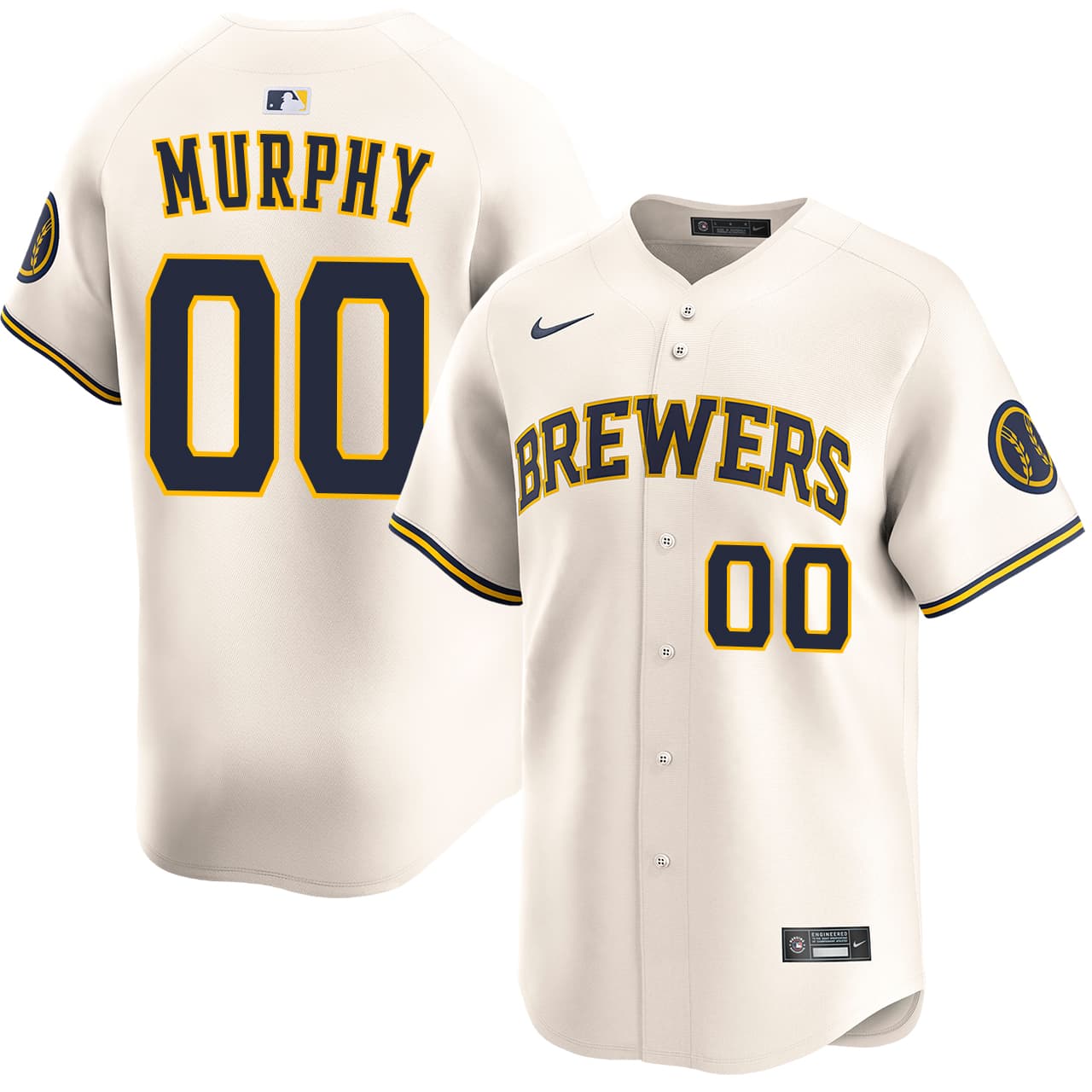 Men's Milwaukee Brewers NIKE® Pat Murphy Home Limited Jersey