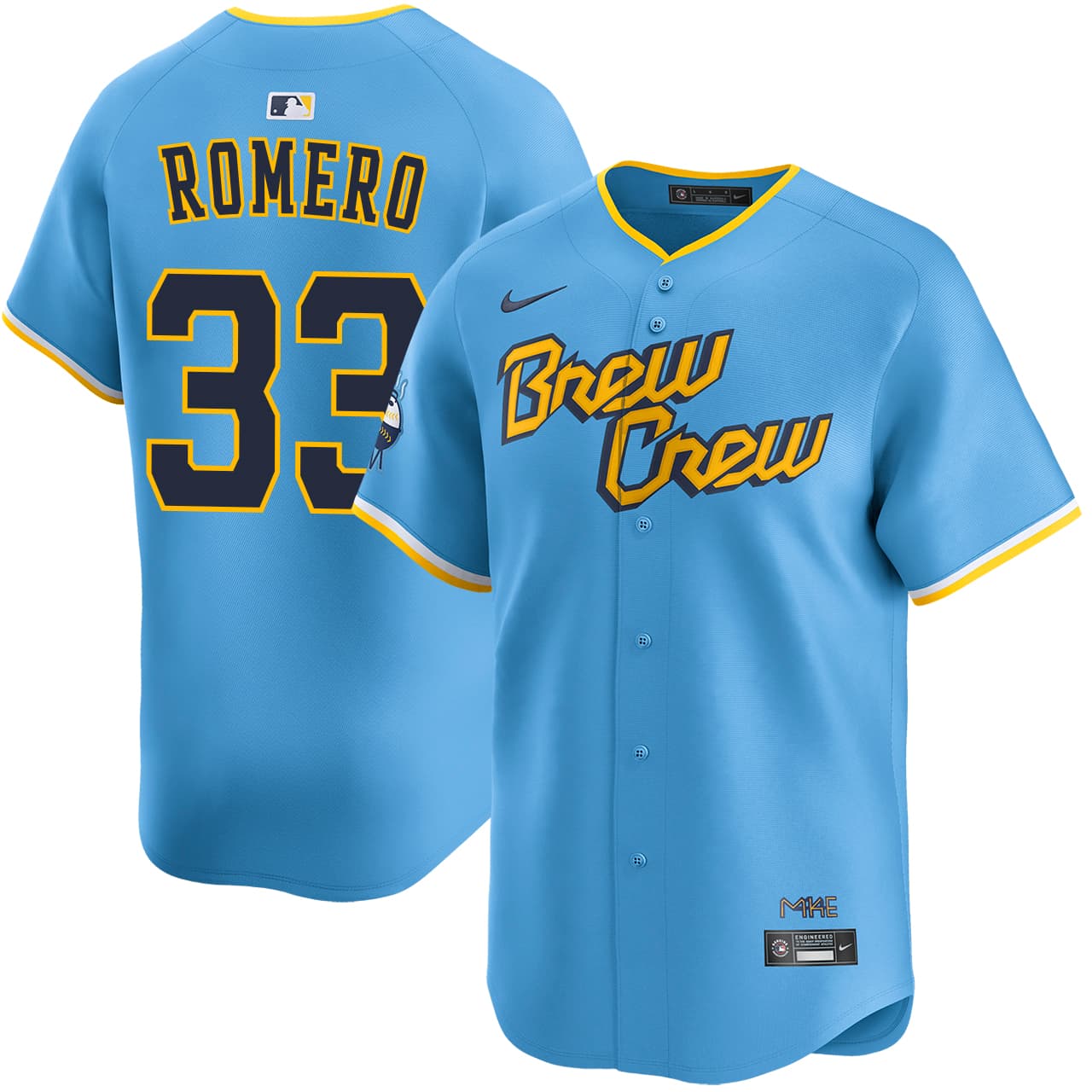 Men's Milwaukee Brewers NIKE® JoJo Romero City Connect Limited Jersey