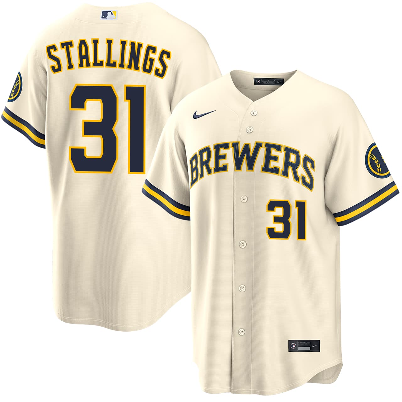 Men's Milwaukee Brewers NIKE® Garrett Stallings Home Stadium Jersey