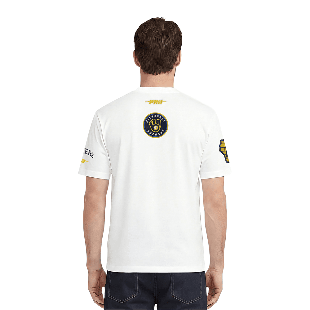 Men’s Milwaukee Brewers White City Arch Single Jersey Tee by Pro Standard®