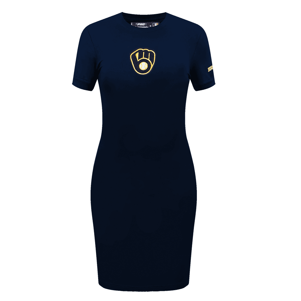 Women’s Milwaukee Brewers Midnight Navy Classic Bodycon Dress by Pro Standard®