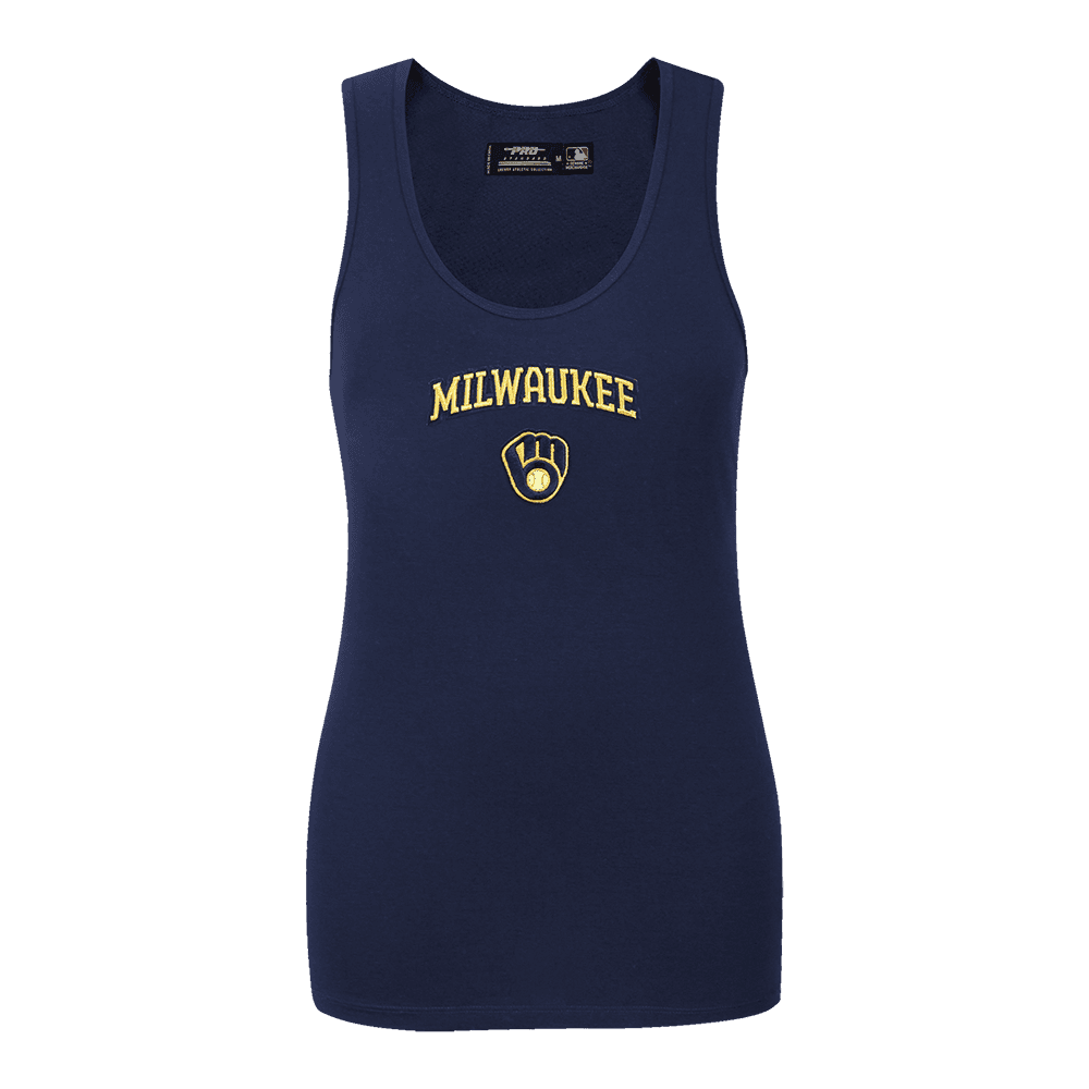 Women’s Milwaukee Brewers Midnight Navy Classic Relaxed Fit Racerback by Pro Standard®