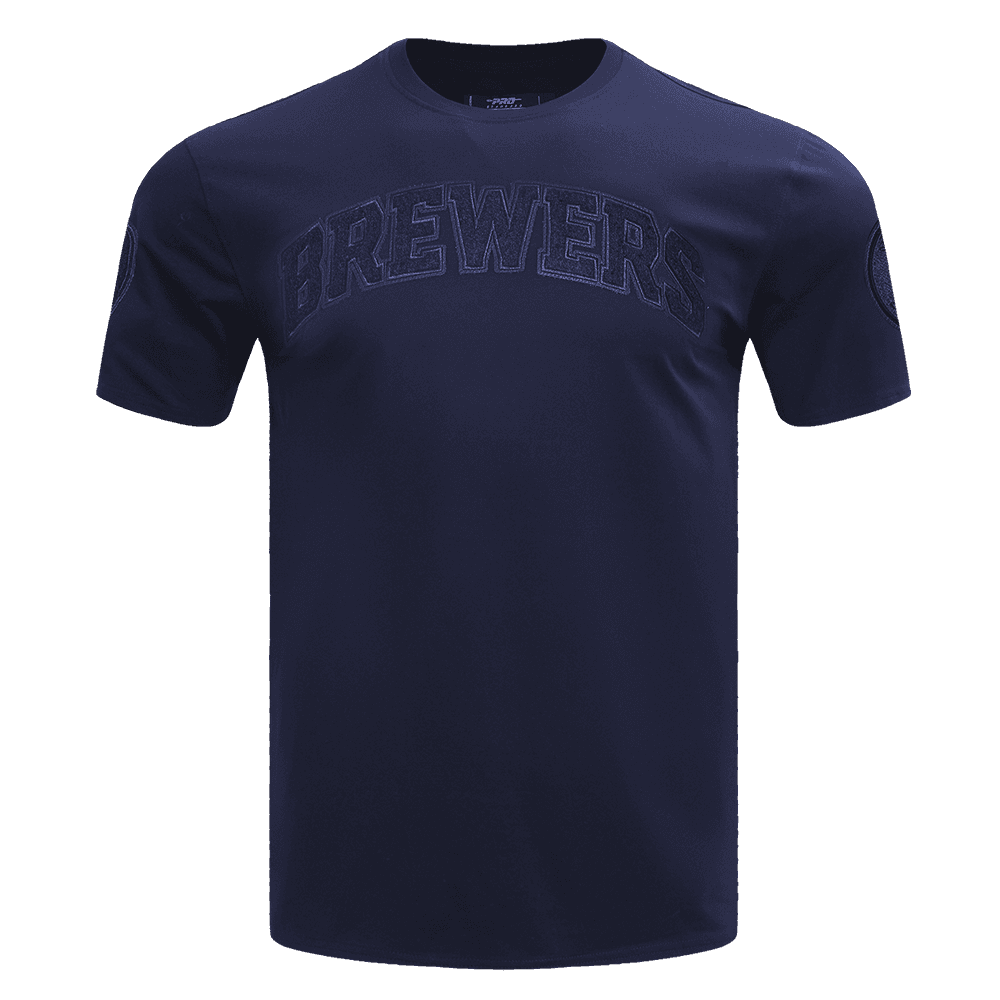 Men’s Milwaukee Brewers Midnight Navy Triple Tonal Single Jersey Tee by Pro Standard®