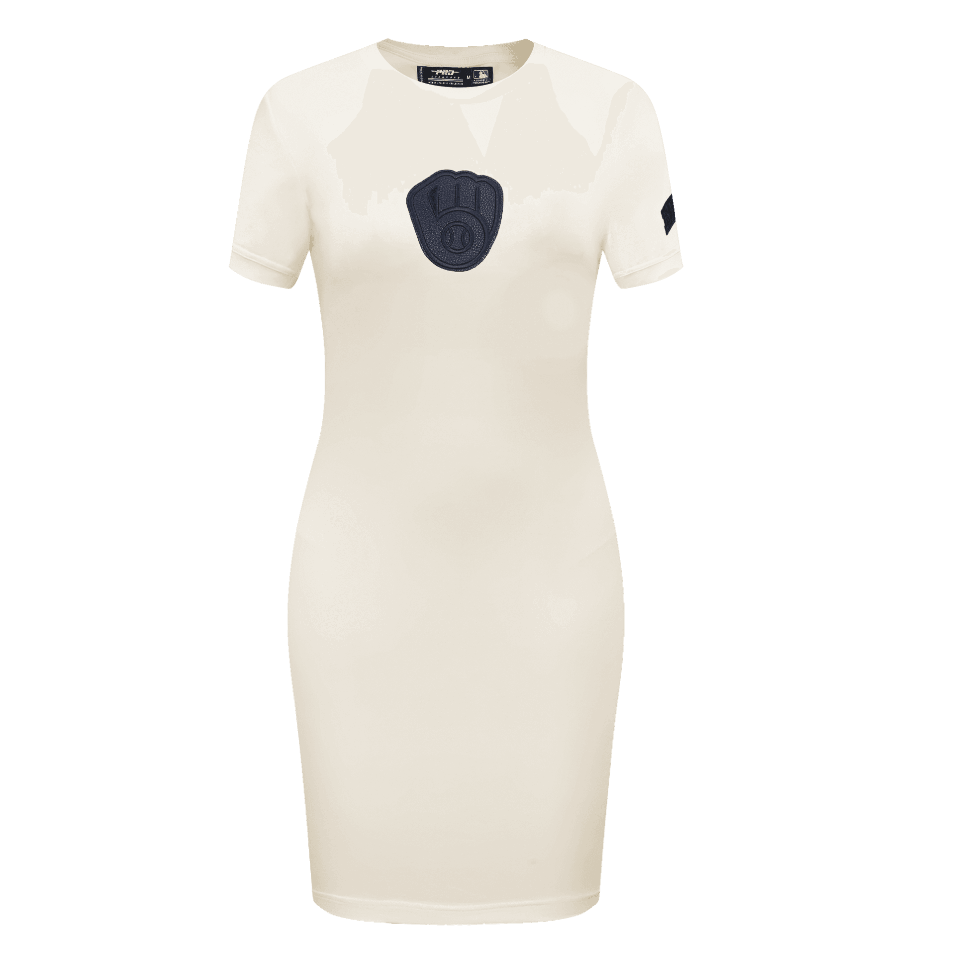 Women’s Milwaukee Brewers Eggshell Triple Tonal Bodycon Dress by Pro Standard®