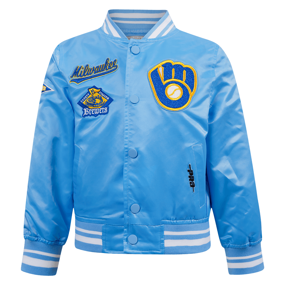 Boy’s Milwaukee Brewers University Blue Retro Classics Toddler Coat by Pro Standard®