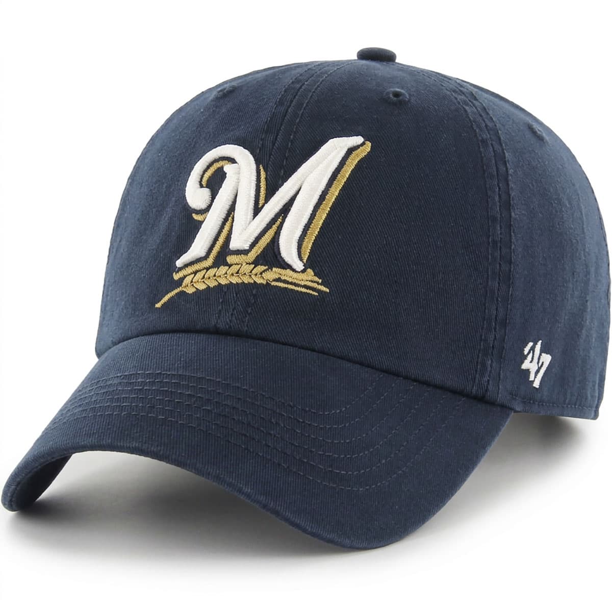 Men's Milwaukee Brewers '47 Retro Navy Fitted Franchise Cap